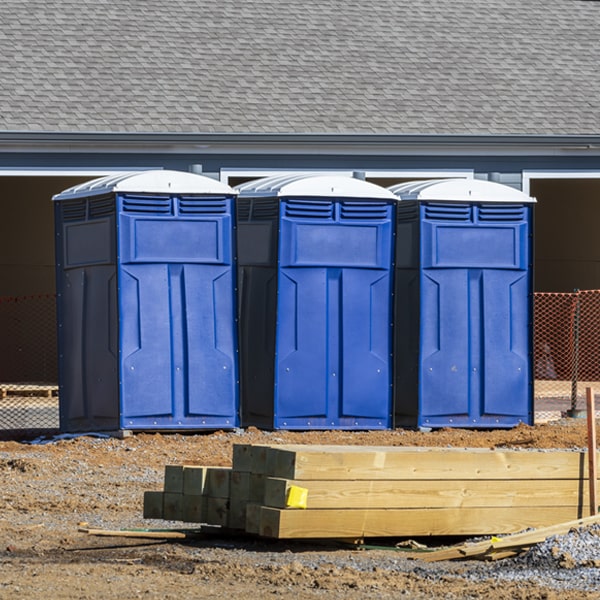 how can i report damages or issues with the portable toilets during my rental period in Blanchard